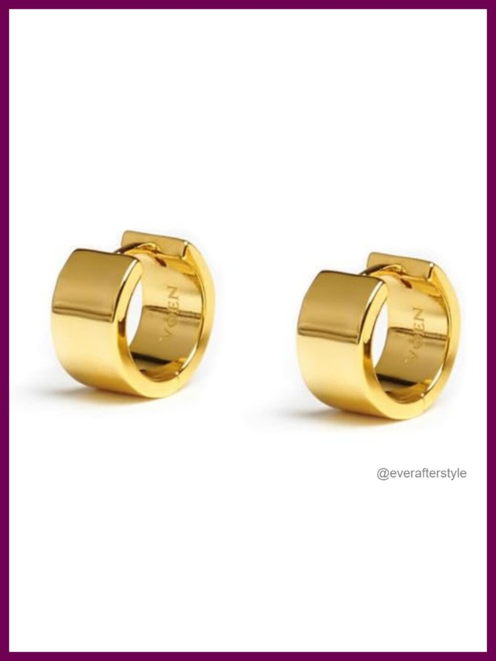 14K Yellow Gold Plated Mini Hoop Earrings, Chunky Huggie, Hypoallergenic